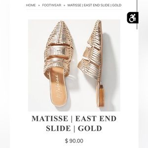 Brand New Gold Mules